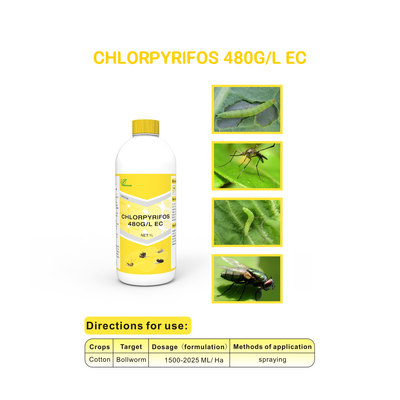 Clorpirifos 48% CE insecticida de amplio espectro, plaguicida sistémico cas 2921-88-2 proveedor 