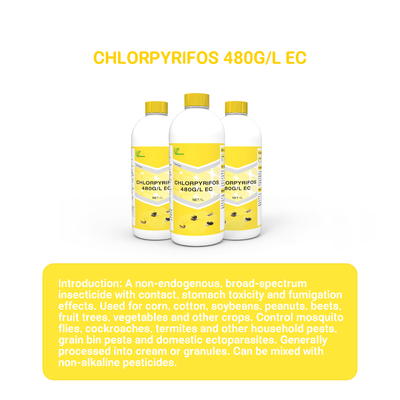 Clorpirifos 48% CE insecticida de amplio espectro, plaguicida sistémico cas 2921-88-2 proveedor 
