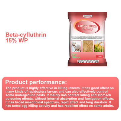 Cyfluthrin 8% + Beta-cipermetrina 2% WP Insecticidas para el control de plagas para vegetales proveedor 