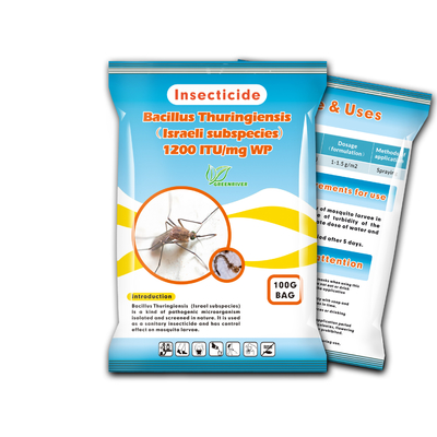 Polvo blanco de Bacillus thuringiensis Insecticida para el control de larvas lepidópteros proveedor 