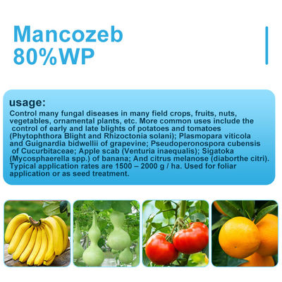 Mancozeb 80%wp Plant Fungicide CAS 8018-01-7 , grayish yellow powder