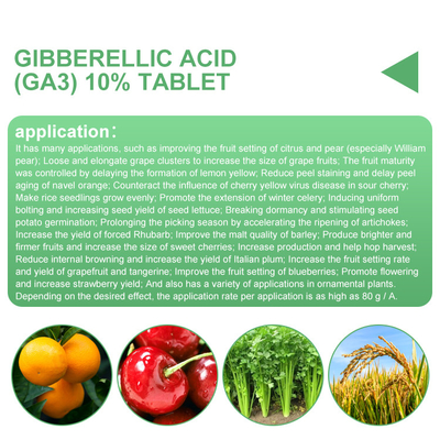 Ácido gibérélico 10% tabletas Reguladores del crecimiento de las plantas CAS 77-06-5 proveedor 