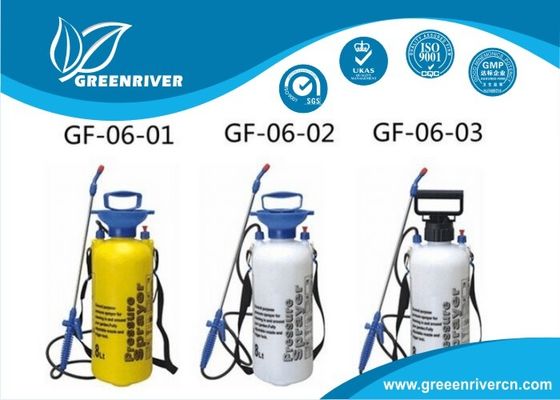 5L / 8L de plástico Mochila eléctrica Sprayer de presión de aire GF-06, amarillo blanco